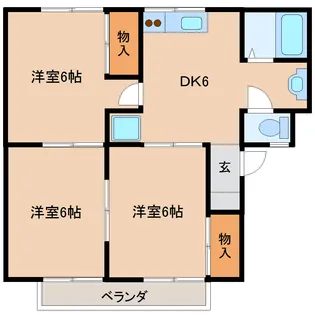 セジュールモリ【2階】の間取り