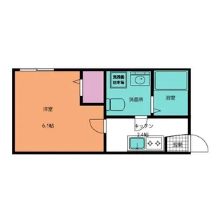MQuarto一之江【2階】の間取り