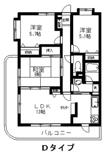 クレール上今井弐番館【3階】の間取り