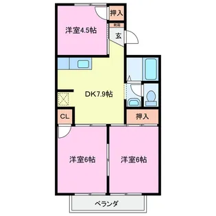 セジュール和田【2階】の間取り