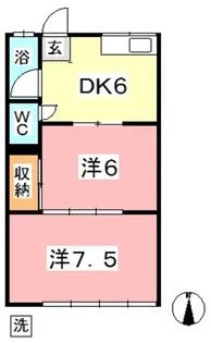 野田マンション B【2階】の間取り