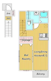 リシェス台原【2階】の間取り