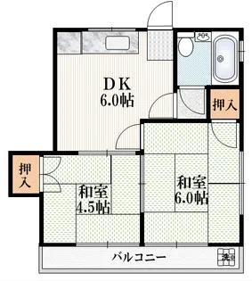 メゾン ド フォンテーヌ【1階】の間取り