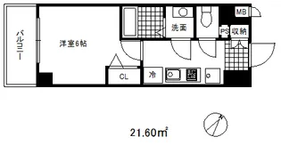 プレサンス神戸元町ベルシオン【9階】の間取り