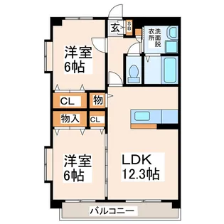 グランディールさくら【4階】の間取り