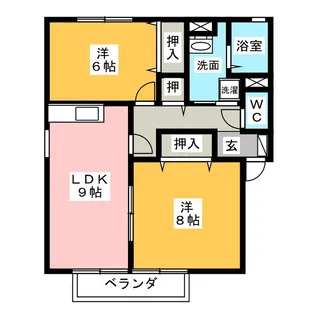 ニューポワールC【1階】の間取り