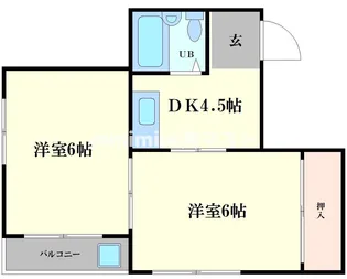 夕凪ハイツ【2階】の間取り