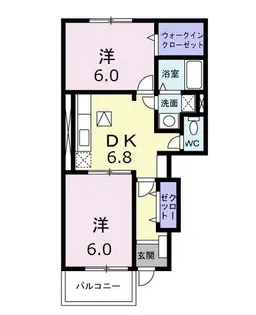 群馬県高崎市金古町【アパート】の間取り