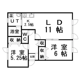 ハスコート中標津I【1階】の間取り