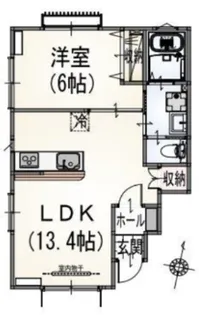 ルメール唐木田【1階】の間取り