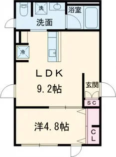 アトリオフラッツ北千住サウス【1階】の間取り