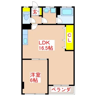 ロワイヤルヒルズ壱番館【6階】の間取り