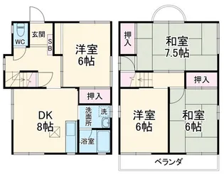 埼玉県熊谷市妻沼【一戸建】の間取り
