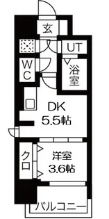 レジュールアッシュウエストレジス【7階】の間取り