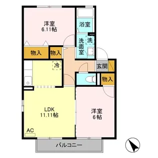 コーポマリーナ B 103【1階】の間取り
