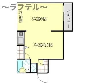 1DKの間取り画像