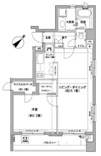 東京都中央区東日本橋1【マンション】の間取り