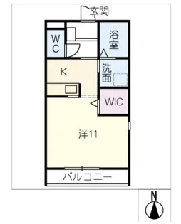 ジュネス徳次Q【2階】の間取り