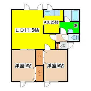 ハイセレール恵【1階】の間取り