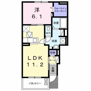 メゾン・スフレI【1階】の間取り