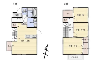 福岡県福岡市南区大橋4【一戸建】の間取り