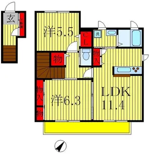 NSドミール【2階】の間取り