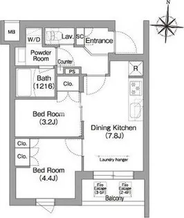 コンフォリア・リヴ南品川【3階】の間取り