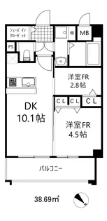 ファーストフィオーレ東灘【6階】の間取り