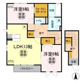 サンセールTKN B【2階】の間取り