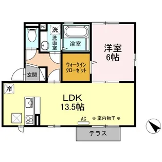 ラ ヴィ クレール【1階】の間取り