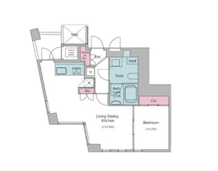 レジディアタワー乃木坂【3階】の間取り