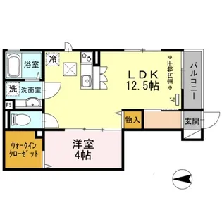 神奈川県相模原市中央区淵野辺4【アパート】の間取り