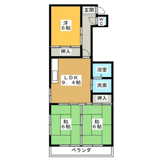 エクセラ大野木【4階】の間取り