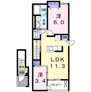群馬県前橋市天川大島町1【アパート】の間取り