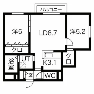 北海道札幌市北区北十七条西9【マンション】の間取り