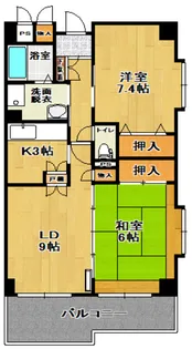 サンフィールズ朝日【4階】の間取り