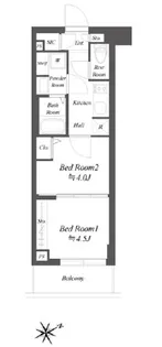 ブランシエスタ品川大井町パークエッジ【3階】の間取り