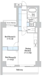 アーバンシティ音羽【11階】の間取り