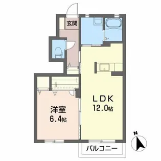 グレイスハウス【1階】の間取り