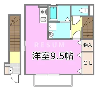 千葉県千葉市中央区宮崎1【アパート】の間取り