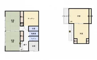 岡山県岡山市南区万倍【一戸建】の間取り