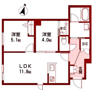 フルール【1階】の間取り