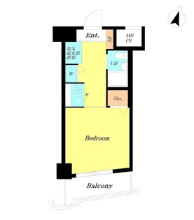 エヴェナール二子新地【8階】の間取り