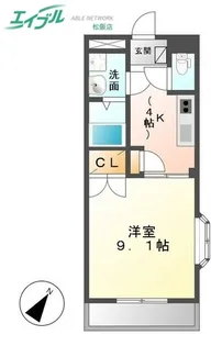 キャッスル123【4階】の間取り