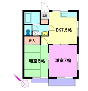 グリーンハイツ【1階】の間取り