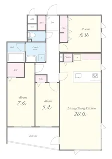 東京都練馬区高松1【マンション】の間取り