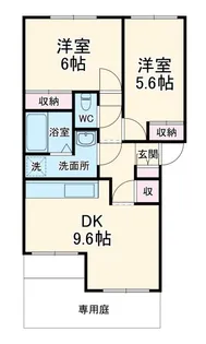 グリーンフォレスト大野I【1階】の間取り