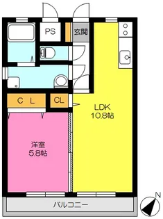 佐賀県西松浦郡有田町二ノ瀬【マンション】の間取り