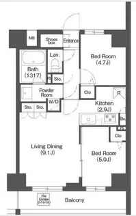 東京都台東区根岸2【マンション】の間取り