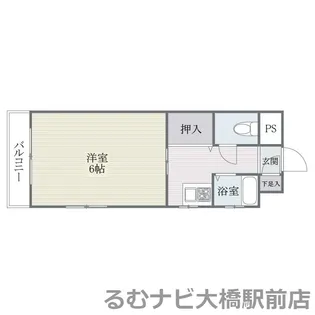 グレースイン高宮【4階】の間取り